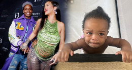 Rihanna oğlunun son fotoğraflarını paylaştı: Oscar’a kardeşinin gideceğini öğrenince…