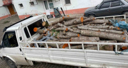 Trabzon’da depremzedeler için hazırlanan odunlar çalındı