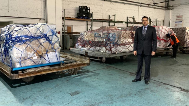 Ayni yardımların ikinci kısmı Türkiye’ye gönderildi