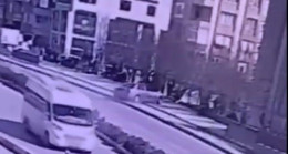 Okul bahçesine düşen aracın kamera görüntüleri ortaya çıktı
