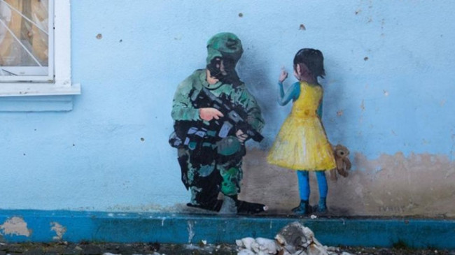 Buça sokaklarında savaş graffitileri