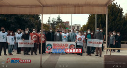 Türk Sağlık-Sen Tarsus Devlet hastanesi önünde basın açıklaması yaptı