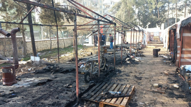 Kahramanmaraş’ta çadır kentte yangın: 2 yaralı