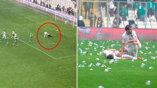 Bursaspor-Amedspor maçını izleyen tüm futbolseverler aynı soruyu sordu: Maç neden tatil edilmiyor?