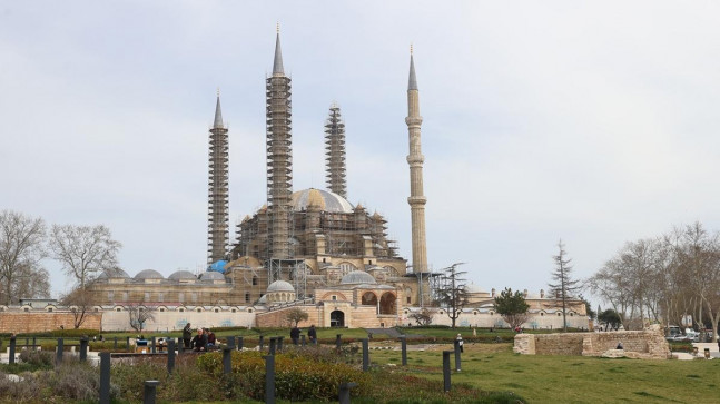 Selimiye Camisi’nin restorasyonu sürüyor