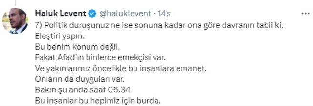 Haluk Levent kendisi için 'AFAD güzellemesi yapıyor' diyenlere böyle yanıt verdi: Devlet karşıtı değiliz