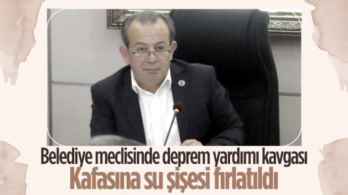 AK Partili meclis üyesi Hacer Çınar, Bolu Belediye Başkanı Tanju Özcan'a su şişesi fırlattı