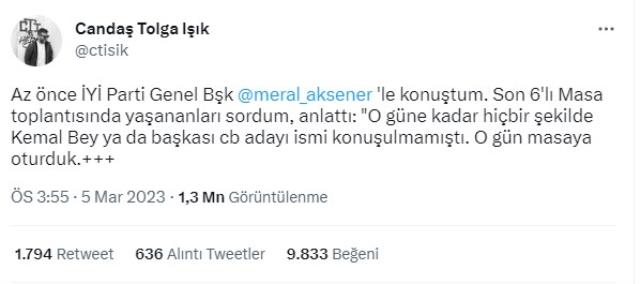 Akşener, 6'lı Masa'nın olaylı toplantısında yaşananları anlattı: Kılıçdaroğlu hiddetlenip ayağa kalktı