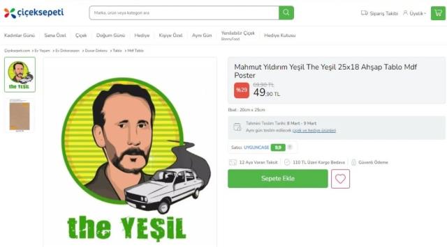 Bursasporr maçında açılan 'Yeşil' posteri internette satışa çıkarıldı! Firma tepkilerin ardından geri adım attı
